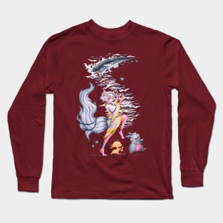 Demon and cute monsters in Japanese style Long Sleeve T-Shirt